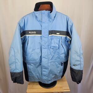 Columbia Tectonite Y2K Ski Jacket Mens XXL Blue Black Snowboard